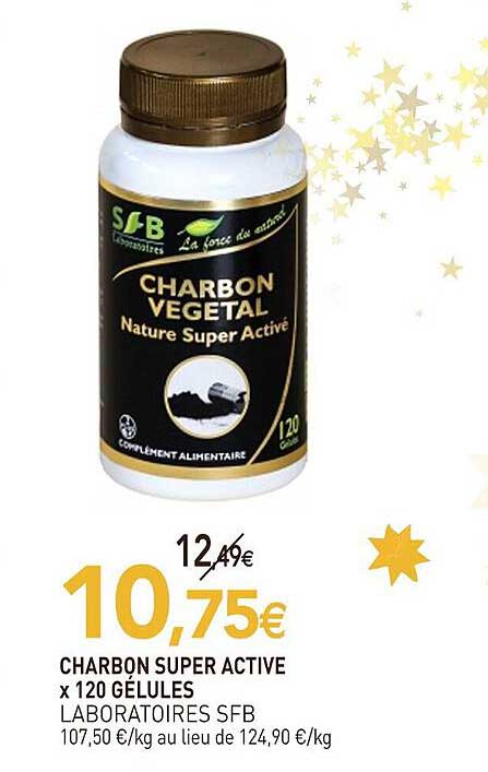 CHARBON SUPER ACTIVE x 120 GÉLULES