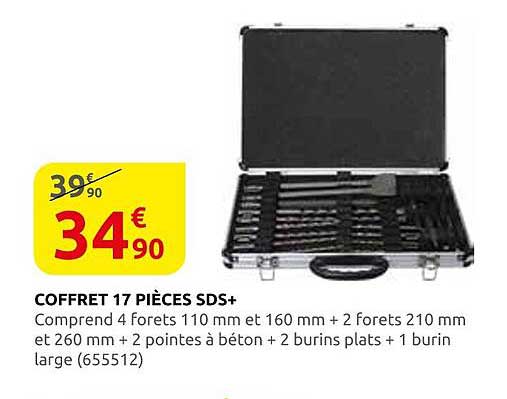 COFFRET 17 PIÈCES SDS+