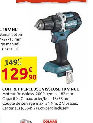 COFFRET PERCEUSE VISSEUSE 18 V NUE