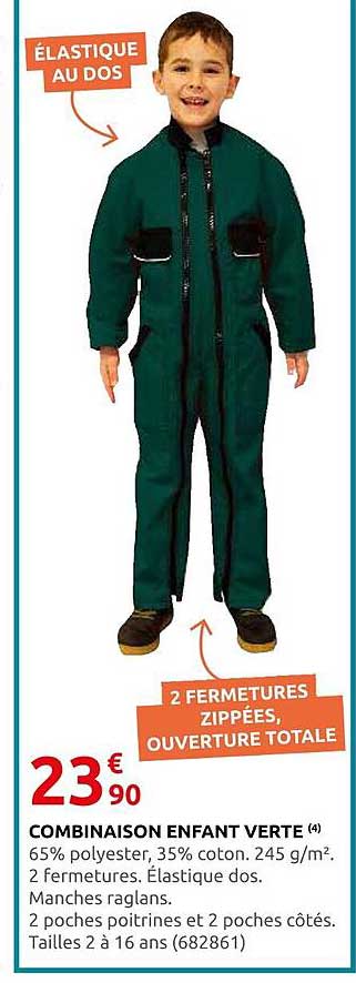 COMBINAISON ENFANT VERTE