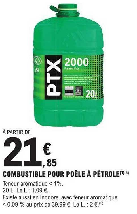 COMBUSTIBLE POUR POÊLE À PÉTROLE