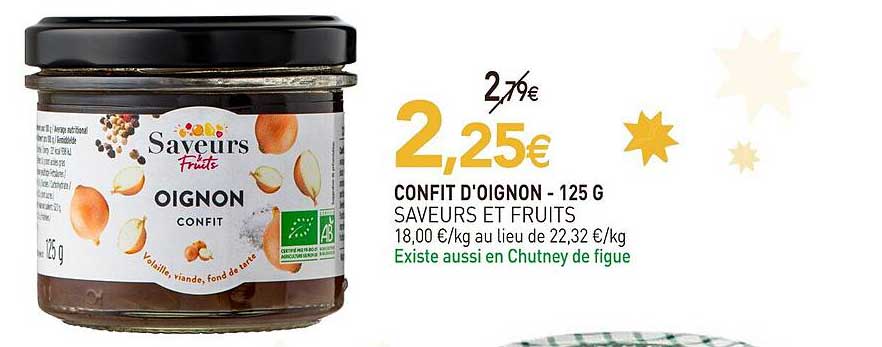 CONFIT D'OIGNON - 125 G