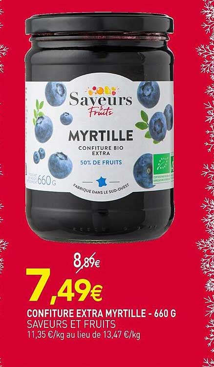 CONFITURE EXTRA MYRTILLE - 660 G