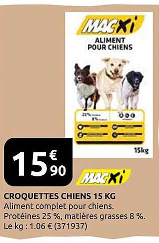 CROQUETTES CHIENS 15 KG