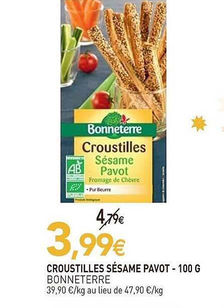 CROUSTILLES SÉSAME PAVOT - 100 G