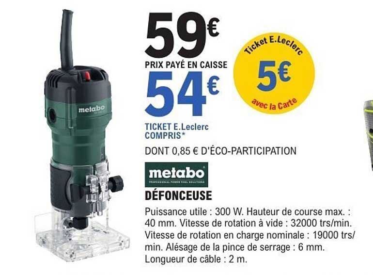 Défonceuse Metabo
