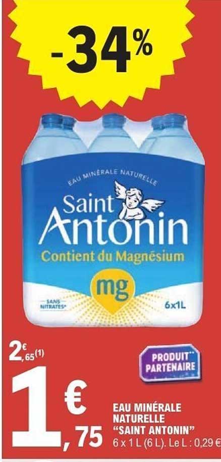 EAU MINÉRALE NATURELLE "SAINT ANTONIN"