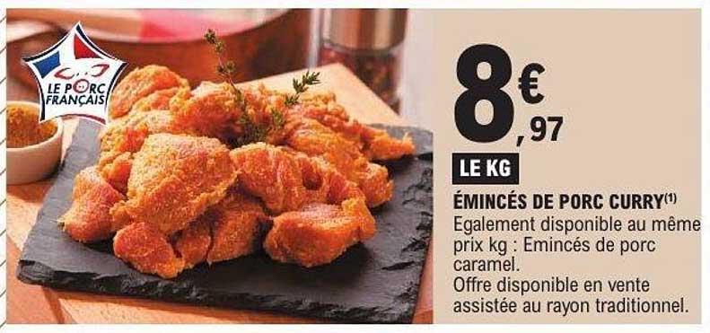 ÉMINCÉS DE PORC CURRY