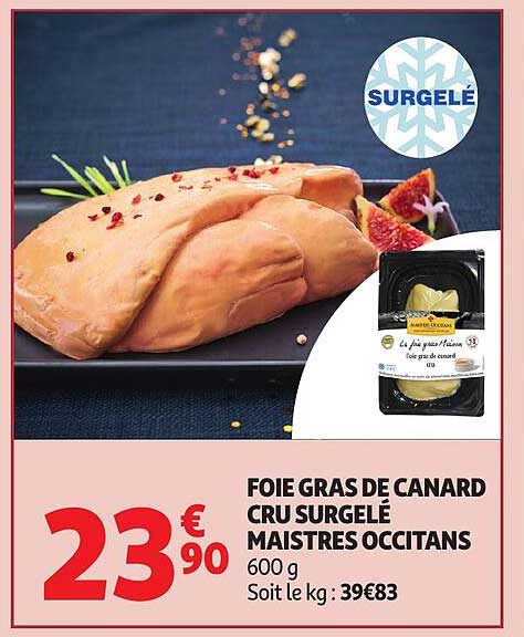 FOIE GRAS DE CANARD CRU SURGELÉ MAISTRES OCCITANS