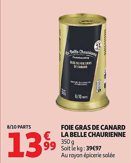 FOIE GRAS DE CANARD LA BELLE CHAURIENNE