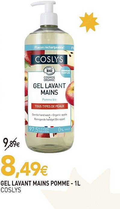 GEL LAVANT MAINS POMME - 1L COSLY'S