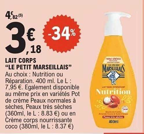 LAIT CORPS "LE PETIT MARSEILLAIS"