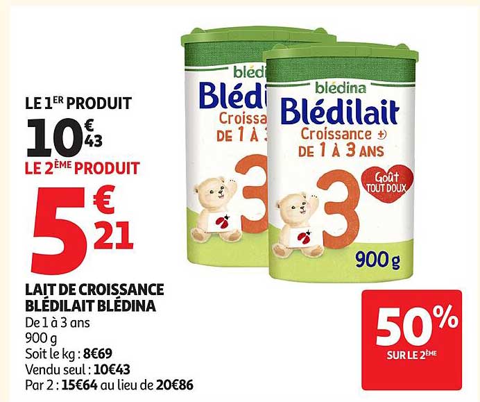 Lait de Croissance Blédilait Blédina