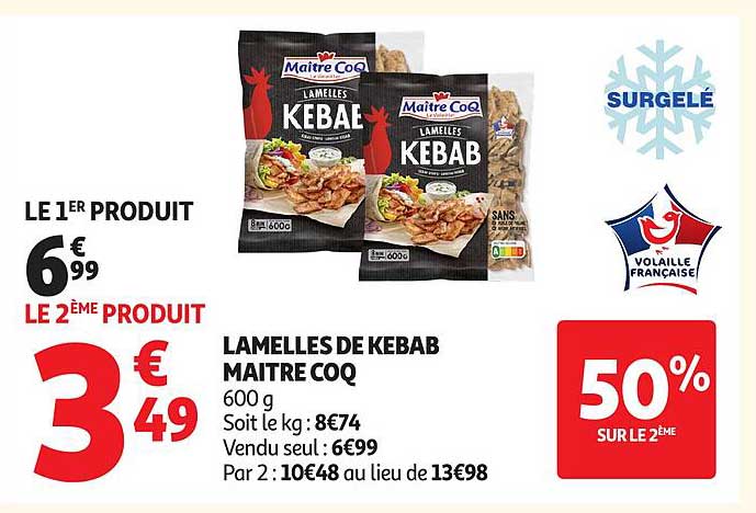 LAMELLES DE KEBAB MAÎTRE COQ