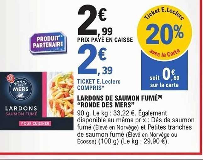 LARDONS DE SAUMON FUMÉ "RONDE DES MERS"