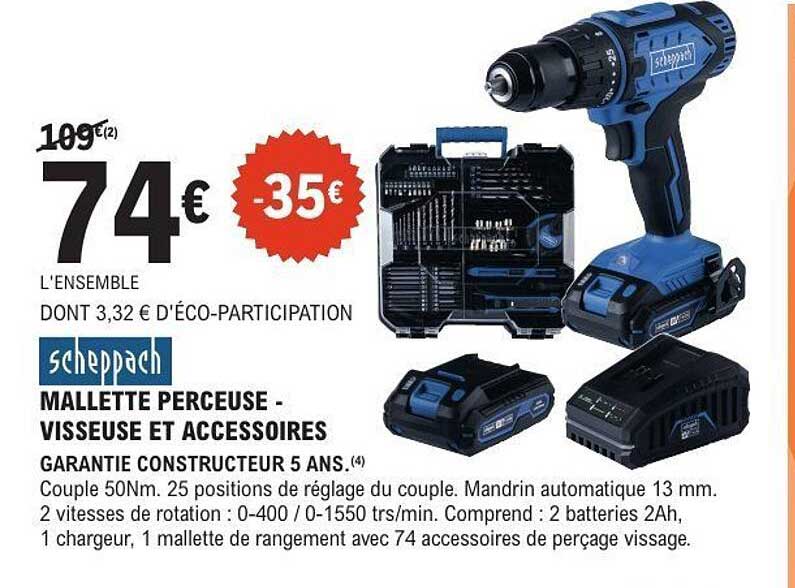 MALLETTE PERCEUSE - VISSEUSE ET ACCESSOIRES