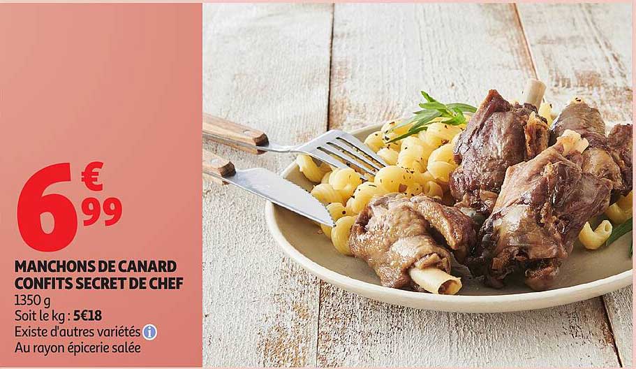 MANCHONS DE CANARD CONFITS SECRET DE CHEF