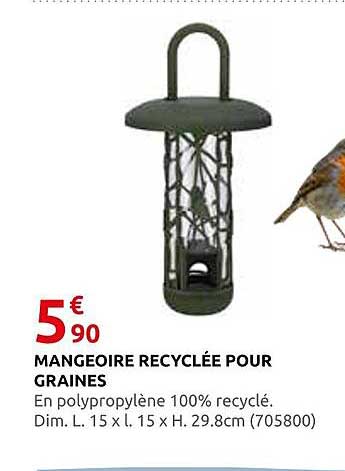 MANGEIORE RECYCLÉE POUR GRAINES