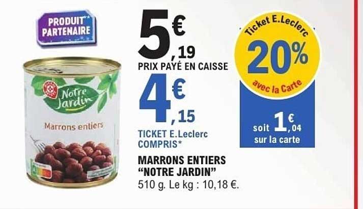 MARRONS ENTiers “NOTRE JARDIN”
