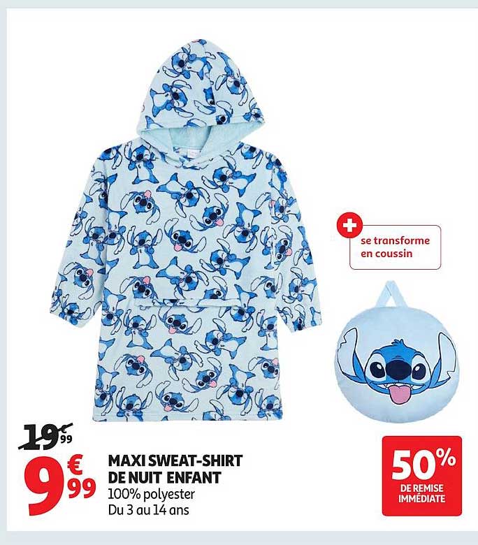 MAXI SWEAT-SHIRT DE NUIT ENFANT