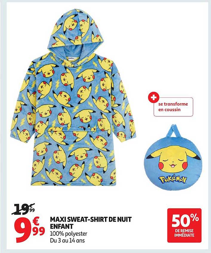 MAXI SWEAT-SHIRT DE NUIT ENFANT