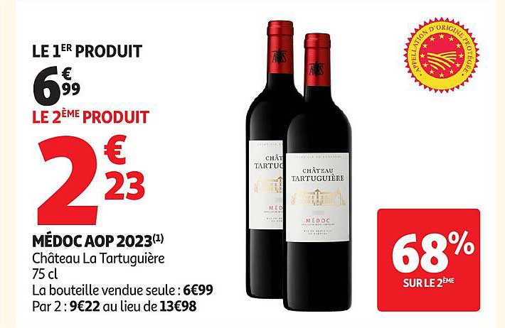 MÉDOC AOP 2023 Château La Tartugière 75 cl