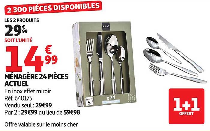 Ménagère 24 pièces Actuel