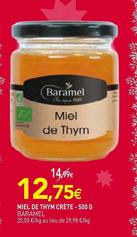 MIEL DE THYM CRÈTE - 500 G BARAMEL