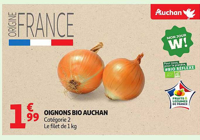 OIGNONS BIO AUCHAN