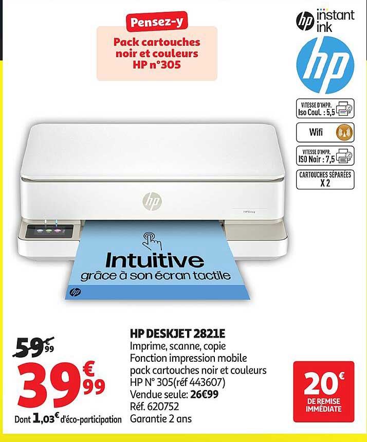 Pack cartouches noir et couleurs HP n° 305