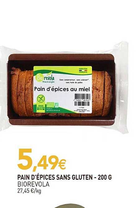 PAIN D'ÉPICES SANS GLUTEN - 200 G