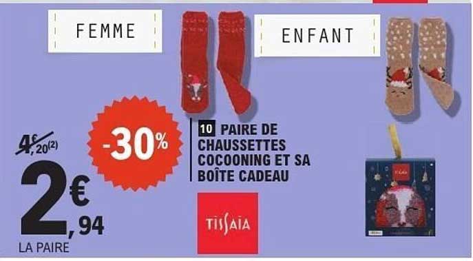 PAIRE DE CHAUSSETTES COCOONING ET SA BOÎTE CADEAU