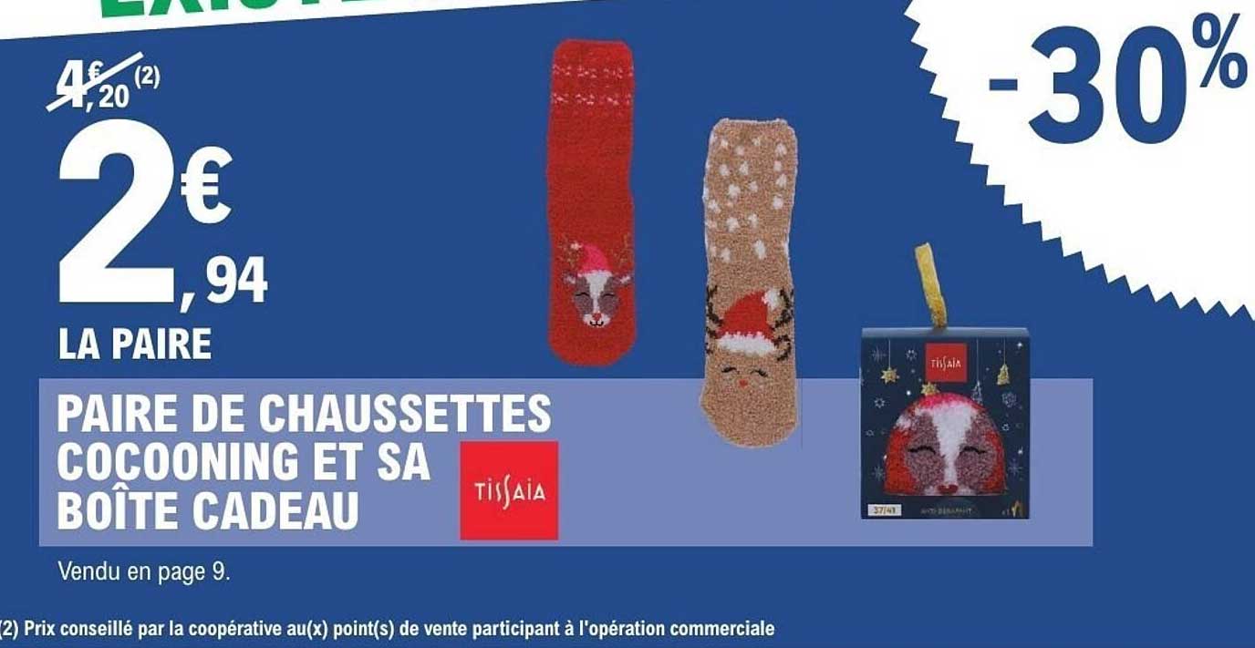 PAIRE DE CHAUSSETTES COCOONING ET SA BOÎTE CADEAU