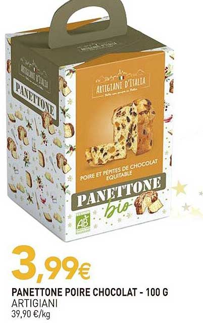 PANETTONE POIRE CHOCOLAT - 100 G
