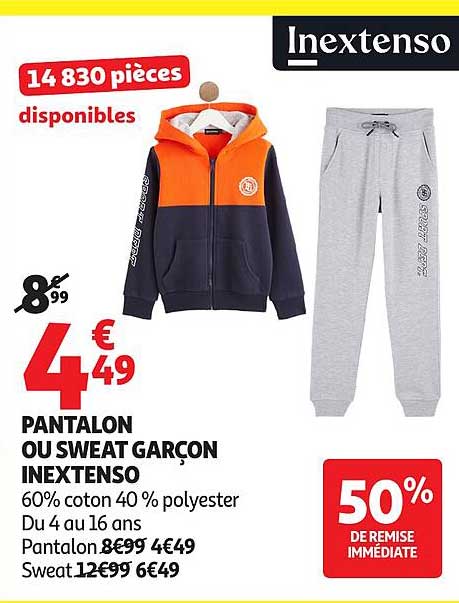 PANTALON OU SWEAT GARÇON INEXTENSO