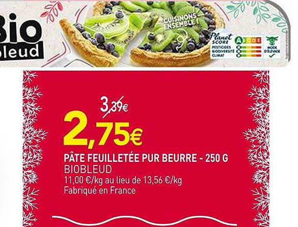 PÂTE FEUILLETÉE PUR BEURRE - 250 G