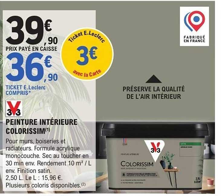 PEINTURE INTÉRIEURE COLORISSIM