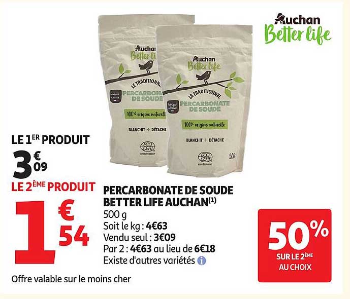 Percarbonate de Soude Better Life Auchan