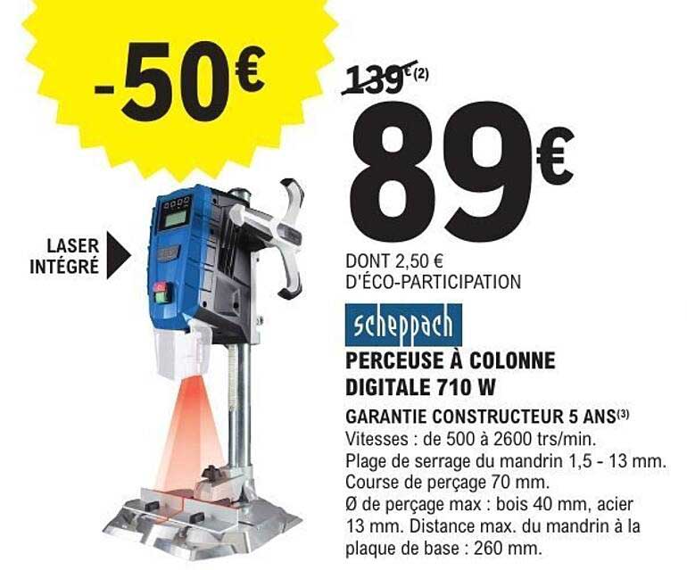 PERCEUSE À COLONNE DIGITALE 710 W