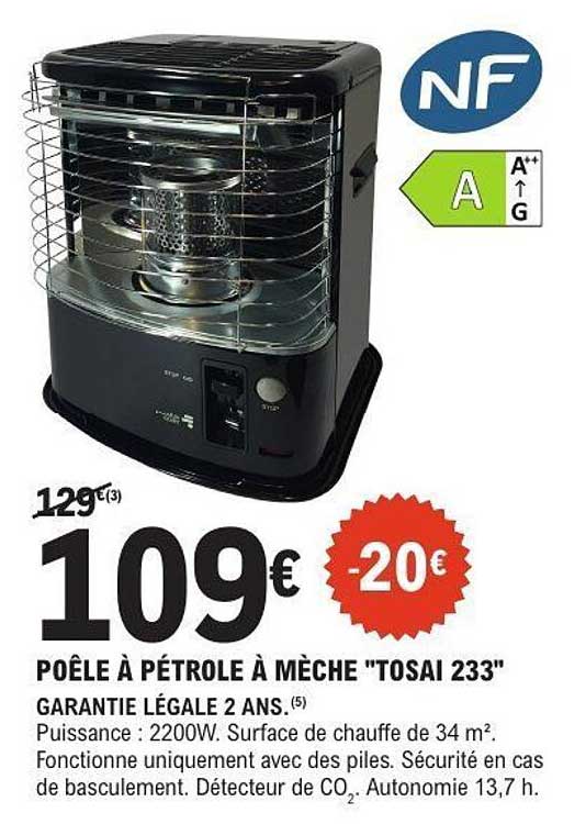 Poêle à pétrole à mèche "Tosai 233"