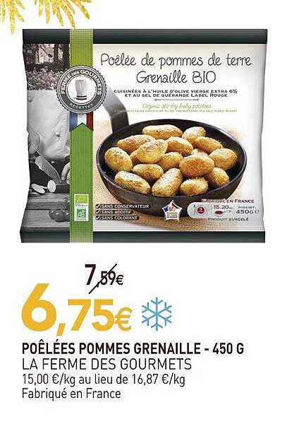 POÊLÉES POMMES GRENAILLE - 450 G
