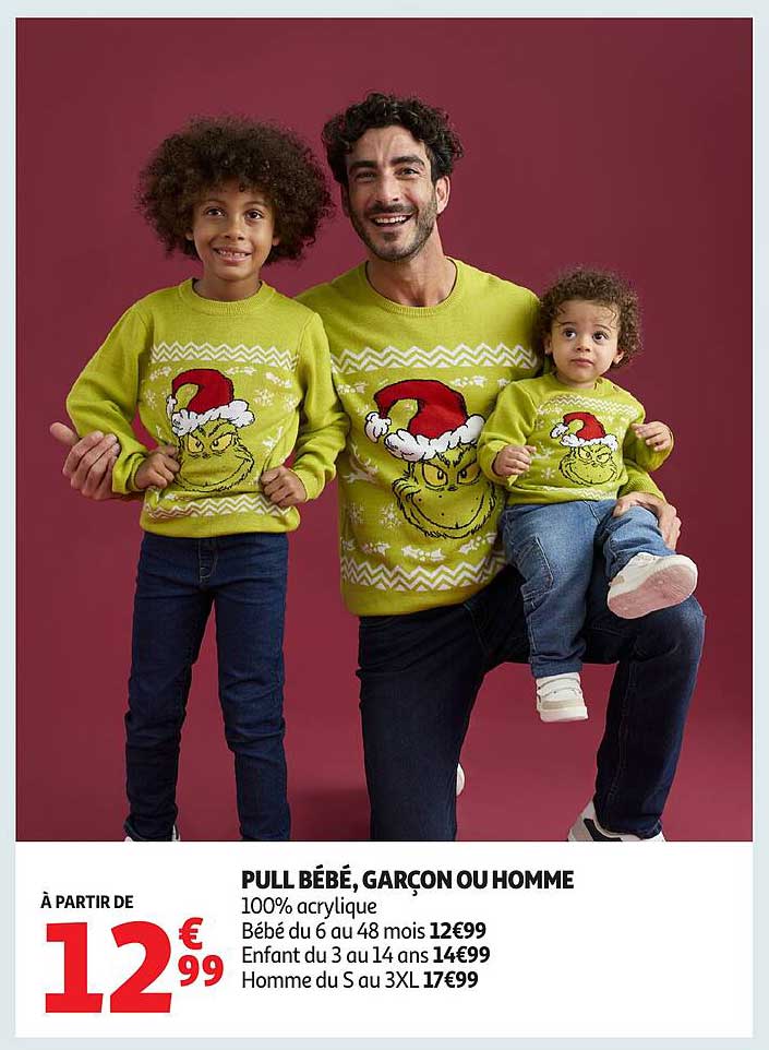 PULL BÉBÉ, GARÇON OU HOMME