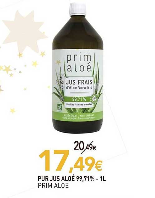 PUR JUS ALOÉ 99,71% - 1L PRIM ALOÉ