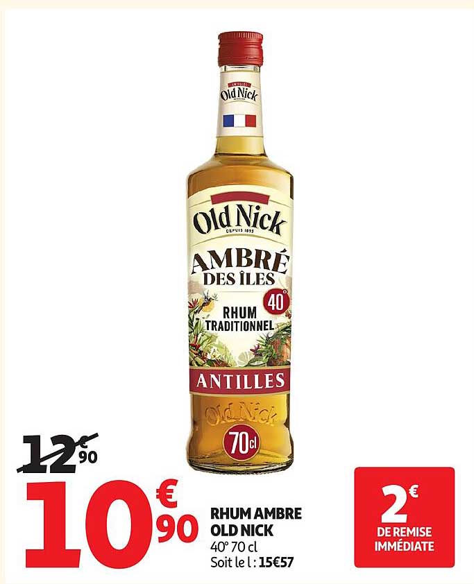 RHUM AMBRE OLD NICK 40° 70 cl