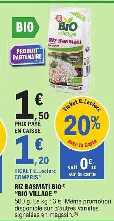 RIZ BASMATI BIO "BIO VILLAGE"