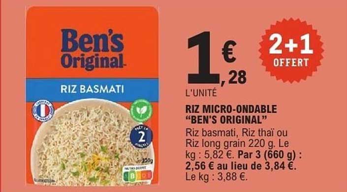 RIZ MICRO-ONDABLE "BEN'S ORIGINAL"