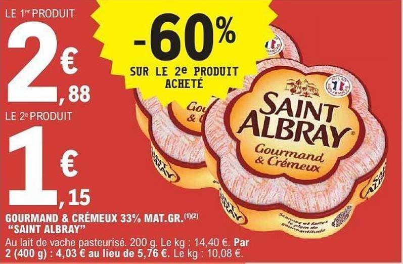 SAINT ALBRAY -60% SUR LE 2ème PRODUIT ACHETÉ