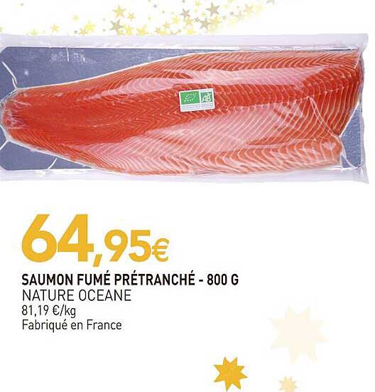 SAUMON FUMÉ PRÉTRANCHÉ - 800 G