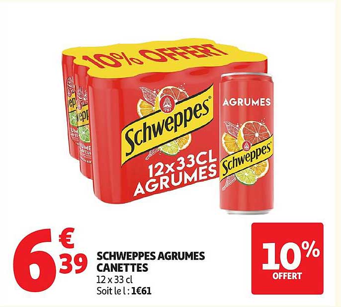 SCHWEPPES AGRUMES CANETTES