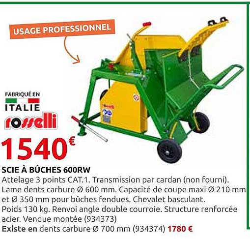 SCIE À BÛCHES 600RW